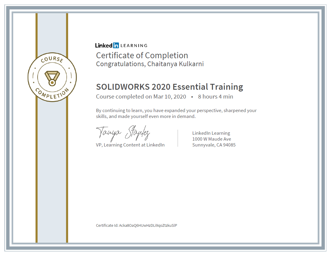 solidworks certification mecahnical usf